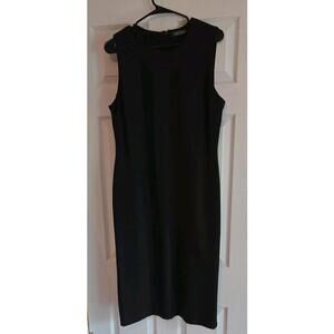 Lauren Ralph Lauren Lrl Large Black Sleeveless Dress Womens midi office evening